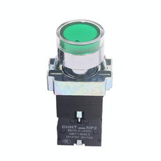 CHINT NP2-BW3362/220V 1 NC Pushbutton Switches With LED Light Silver Alloy Contact Push Button