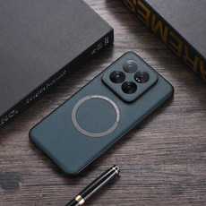 For Xiaomi 14 Pro Cloth Texture PU MagSafe Magnetic Phone Case(Green)