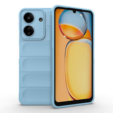 For Xiaomi Redmi 13C 4G Global Magic Shield TPU + Flannel Phone Case(Light Blue)