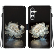 For Samsung Galaxy S24+ 5G Crystal Texture Colored Drawing Leather Phone Case(Crystal Peony)