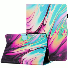 For iPad 10.2 2020 / 2019 Marble Pattern Stitching Smart Leather Tablet Case(Rose Blue)