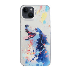 For iPhone 14 Cartoon Animal Graffiti PC + TPU Phone Case(Border Collie)