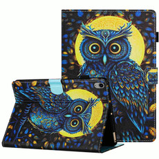 For iPad 10th Gen 10.9 2022 Painted Pattern Stitching Smart Leather Tablet Case(Moonlight Eagle)