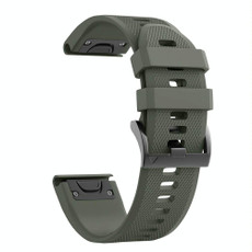 For Garmin Fenix 6 Pro 22mm Quick Release Silicone Watch Band(Army Green)