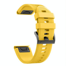 For Garmin Quatix 5 22mm Quick Release Silicone Watch Band(Yellow)