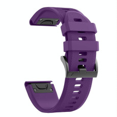 For Garmin Fenix 7 22mm Quick Release Silicone Watch Band(Purple)