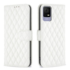 For TCL 40 SE Diamond Lattice Wallet Flip Leather Phone Case(White) For TCL 40 SE Diamond Lattice Wallet Flip Leather Phone Case(White)
