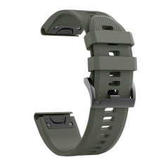 For Garmin Fenix 6 Sapphire 22mm Quick Release Silicone Watch Band(Army Green)