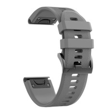 For Garmin Fenix 6 22mm Quick Release Silicone Watch Band(Grey)