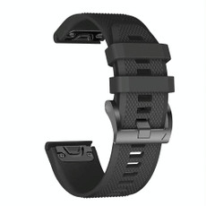 For Garmin Quatix 7 22mm Quick Release Silicone Watch Band(Black)