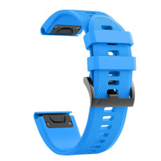 For Garmin Quatix 7 22mm Quick Release Silicone Watch Band(Sky Blue)
