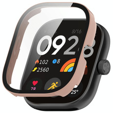 For Redmi Watch 4 PC + Tempered Film Integrated Watch Case(Pink)
