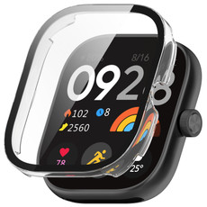 For Redmi Watch 4 PC + Tempered Film Integrated Watch Case(Transparent)