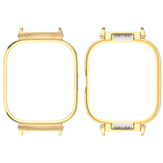 For Redmi Watch 4 Metal Frame Watch Protective Case(Gold)