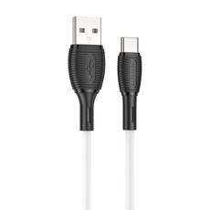 Borofone BX86 Advantage 3A USB to USB-C / Type-C Silicone Charging Data Cable, Length:1m(White)