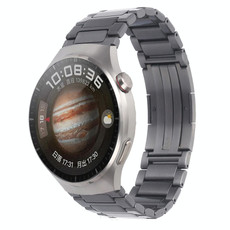 For Huawei Watch Ultimate / Buds H-Shaped Folding Buckle Stainless Steel Metal Watch Band(Gray)