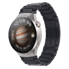 For Huawei Watch GT2 46mm / Watch GT H-Shaped Folding Buckle Stainless Steel Metal Watch Band(Black)