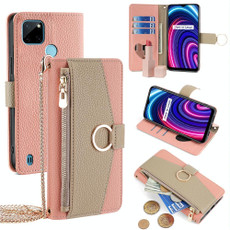 For Realme C21Y Crossbody Litchi Texture Leather Phone Case(Pink) For Realme C21Y Crossbody Litchi Texture Leather Phone Case(Pink)