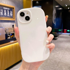 For iPhone 15 Plus Glossy Soap Shape TPU Phone Case(White)