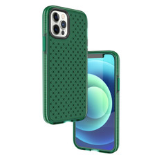 For iPhone 12 mini Shockproof Grid Texture TPU Protective Case (Green)