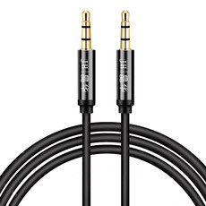 JINGHUA Audio Cable 3.5mm Male To Male AUX Audio Adapter Cable, Length: 1.2m(3 Knots Black)