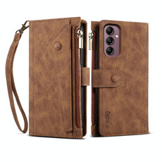 For Samsung Galaxy A35 5G ESEBLE Retro Frosted RFID Flip Leather Phone Case(Brown)