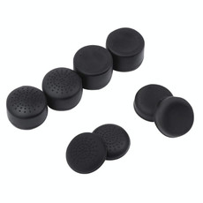 8pcs /Set For PS5 / PS4 Silicone Joystick Cap Booster Cap Gamepad Rocker Protective Case(Black)