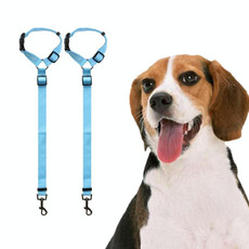 4 PCS Pet Car Safety Rope Ring Dog Car Seat Belt Rear Seat Traction Rope(Light Blue)