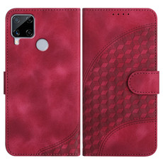 For Realme C15/C12/Narzo 20/7i Global YX0060 Elephant Head Embossed Phone Leather Case with Lanyard(Rose Red) For Realme C15/C12/Narzo 20/7i Global YX0060 Elephant Head Embossed Phone Leather Case with Lanyard(Rose Red)