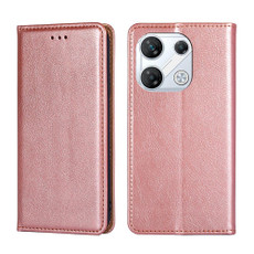 For Infinix GT 10 Pro 5G Gloss Oil Solid Color Magnetic Leather Phone Case(Rose Gold)