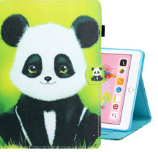 For iPad Air / Air 2 / iPad 9.7 Colored Drawing Horizontal Flip PU Leather Case with Holder & Card Slot & Sleep / Wake-up Function(Panda)