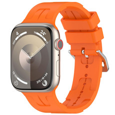 For Apple Watch Series 4 44mm H Texture Silicone Ladder Buckle Watch Band(Orange) For Apple Watch Series 4 44mm H Texture Silicone Ladder Buckle Watch Band(Orange)