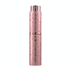 2 PCS Embossed Rotating Perfume Bottle Metal Discharge Bottle Sterilizing Alcohol Spray Bottle, Specification: 10ml(Pink)