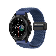 DUX DUCIS Mixture Pro Series Magnetic Buckle Nylon Braid Watch Band, Size:22mm(Storm Blue)