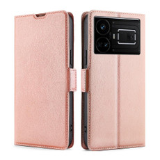 For Realme GT5 / GT5 240W Ultra-thin Voltage Side Buckle Horizontal Flip Leather Phone Case(Rose Gold) For Realme GT5 / GT5 240W Ultra-thin Voltage Side Buckle Horizontal Flip Leather Phone Case(Rose Gold)