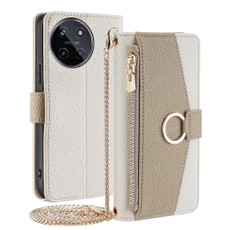 For Realme GT5 / GT5 240W Crossbody Litchi Texture Leather Phone Case(White) For Realme GT5 / GT5 240W Crossbody Litchi Texture Leather Phone Case(White)