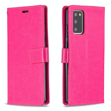 For Samsung Galaxy A72 5G / 4G Crazy Horse Texture Horizontal Flip Leather Case with Holder & Card Slots & Wallet & Photo Frame(Pink)
