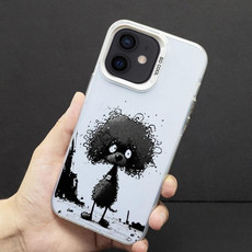 For iPhone 11 Color Ink Frosted PC+TPU Phone Case(Curl Teddy) For iPhone 11 Color Ink Frosted PC+TPU Phone Case(Curl Teddy)