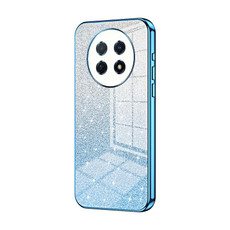 For Huawei Enjoy 60X / nova Y91 Gradient Glitter Powder Electroplated Phone Case(Blue)