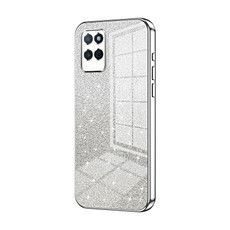 For Realme V11 / V11s 5G Gradient Glitter Powder Electroplated Phone Case(Silver) For Realme V11 / V11s 5G Gradient Glitter Powder Electroplated Phone Case(Silver)