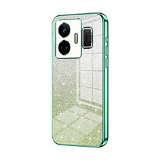 For Realme GT Neo 5 / GT3 Gradient Glitter Powder Electroplated Phone Case(Green) For Realme GT Neo 5 / GT3 Gradient Glitter Powder Electroplated Phone Case(Green)