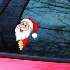 Santa Claus Elk Car Window Decorative Stickers Car Side Window Bumper Decal, Model: A Model 20 x 14cm