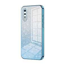 For vivo iQOO Neo Gradient Glitter Powder Electroplated Phone Case(Blue)