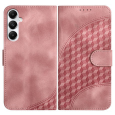 For Samsung Galaxy A05s YX0060 Elephant Head Embossed Phone Leather Case with Lanyard(Pink)