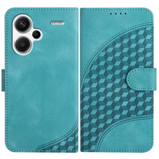 For Xiaomi Redmi Note 13 Pro+ 5G YX0060 Elephant Head Embossed Phone Leather Case with Lanyard(Light Blue)