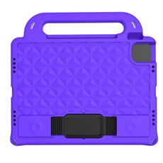 For iPad Pro 11 2022 / 2021 Diamond Series EVA Anti-Fall Shockproof Sleeve Protective Shell Tablet Case with Holder & Strap(Purple)