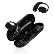 JS270 OWS Non-in-ear Earhook LED Digital Display Wireless Bluetooth Earphones(Black)