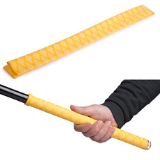 2 PCS 1m Fish Rod Heat Shrinkable Hand Handling Insulation Non-Slip Waterproof Sleeve, Specification: Diameter 35mm(Yellow)
