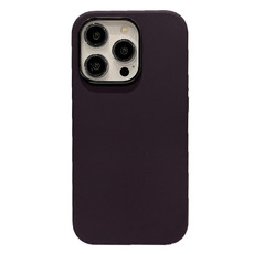 For iPhone 15 Pro Electroplated Metal Lens Frame Design MagSafe Silicone Phone Case(Dark Coffee)