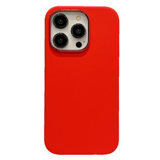 For iPhone 14 Pro Electroplated Metal Lens Frame Design MagSafe Silicone Phone Case(Red)